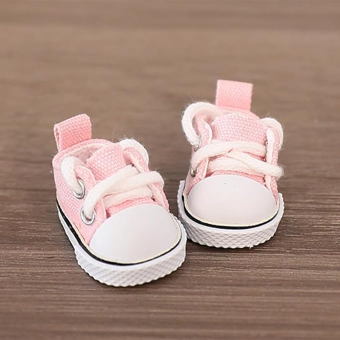 5 Pcs/Set 15-17cm Doll Clothes for Labb Rabbit Bunny, Lovely Girly Doll Clothing Straw Hat+Overalls+T-Shirt+Handbag+Canvas Shoes, Fashionable Outfit for Dress up, Doll Costume Fashion Dresses -Pink