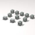 Classic Building Brick Bulk, 1x1 with Stud on Side 120 Piece, Compatible with Lego Parts and Pieces: (Color:Light Gray)