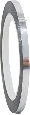 WOD MPFT2 Silver Metalized Polyester Mylar Film Tape with Acrylic Adhesive, 1/8 inch x 72 ft. Vibrant Mirror Silver Tape, Decor Tape for Detailing Accent Wall, Graphic Arts, Car and Boat Trim
