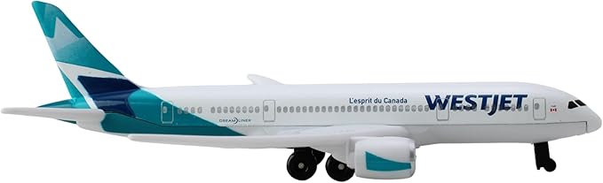 Daron Toy Airplane – WestJet Airlines – Die-Cast Metal Model Airplane Toy with Plastic Parts for Kids Ages 3+