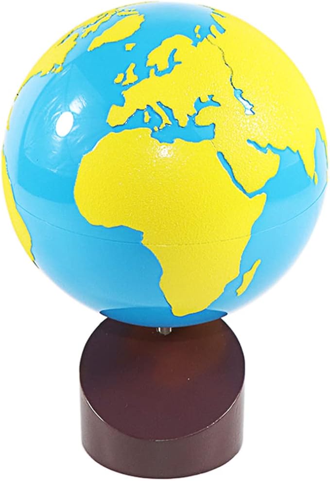Montessori Geography Materials Globe of World Parts/Continents Preschool Early Educational Equipment Kids Culture Learning Toys Know World Globe (Multicolor)