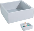 Foam Ball Pit for Toddlers Kids Square Soft Ball Pool Ideal Gift Play Toy for Children Kiddie Pools - Light Gray