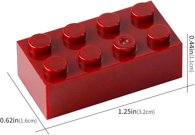 Feleph 100pcs 2x4 Bricks Dark Red Pieces Parts Classic Building kit Creative Play Set Basic Blocks Toy Accessories Compatible with 3001 Major Brands