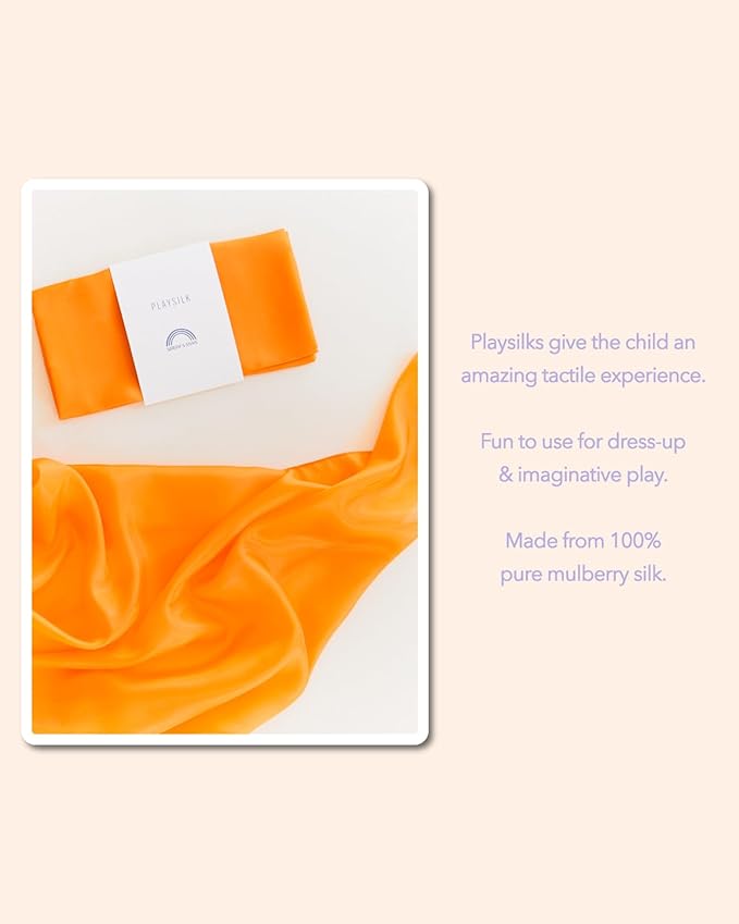 Sarah's Silks Playsilk - 100% Real Silk, Hand Dyed, Bright Colored Play Scarves | Montessori and Waldorf Toys for Dress up, Imaginative, and Pretend Play (35" x 35")