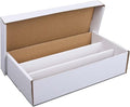 GRAND ORANGE 3Row 3000 Count Trading Card Storage Box Corrugated Cardboard Trading Card Coin Slabs Storage Box White Divider