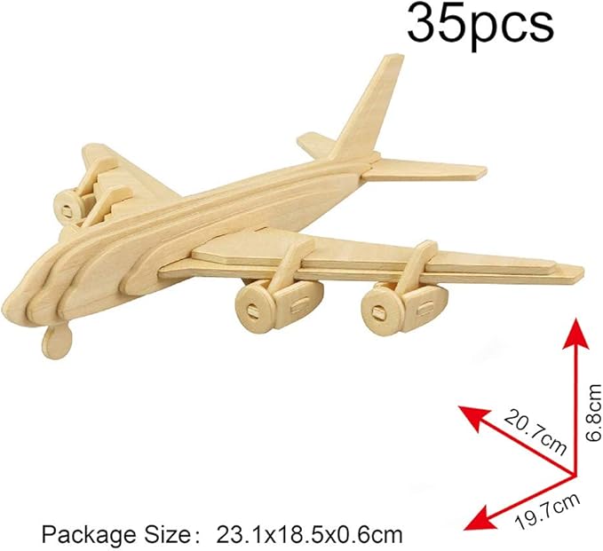 Georgie Porgy 3D Wooden Puzzles, DIY Models Kits for Kids, Dinosaur Animal Airplane Car Woodcraft Construction Toy DIY Projects (Airplanes Off-Road Vehicle Cars Yacht)