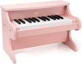 ZIPPY Kids Piano Keyboard, 25 Keys Digital Piano for Kids, Mini Music Educational Instrument Toy, Wood Toy for Toddlers Girls Boys (Pink)