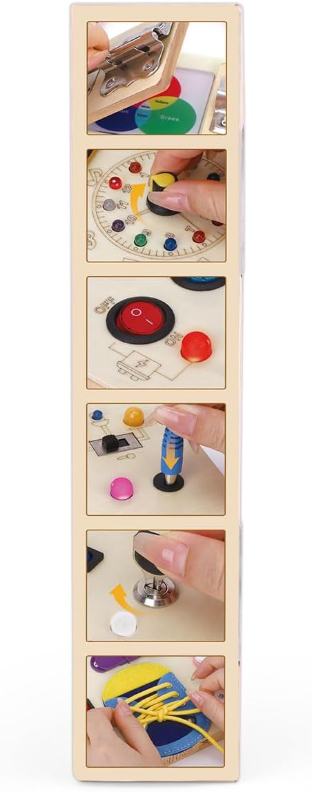Hoarosall 23 in 1 Busy Board Montessori Toys for Toddler and 1-3 Year Old Boys and Girls