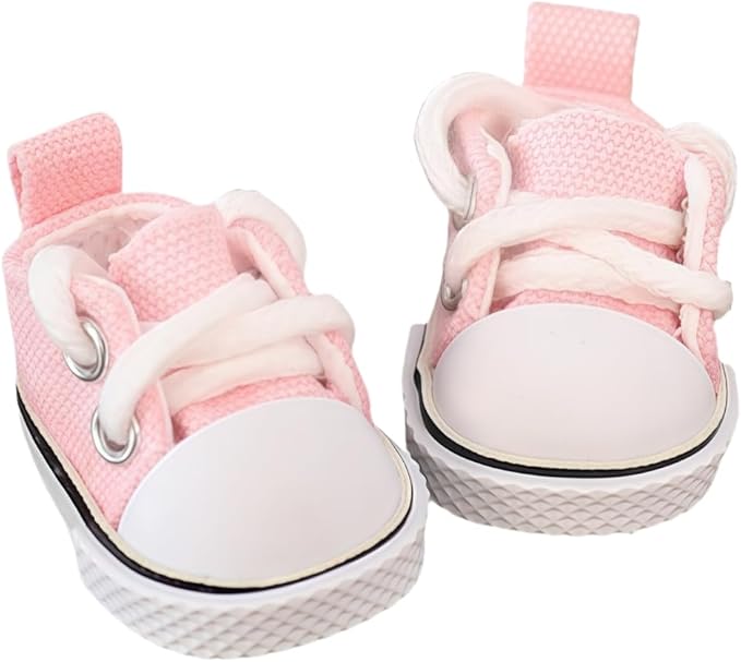 17cm Doll Shoes (No Doll), Mini Shoes Replacement, Cute Kawaii Fashion Shoes for 6.7inch Doll Suit, Shoes & Clothes Accessories for 1st/2nd/3rd Gen Doll Play & Display Pink