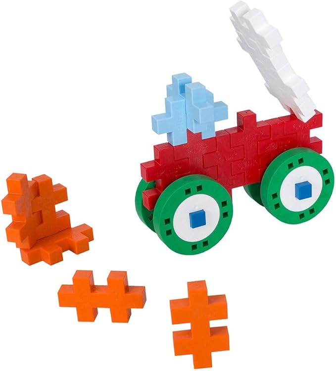 PLUS PLUS Big Make & GO 29 Pieces Construction Building Stem/Steam Toy, Interlocking Large Puzzle Blocks for Toddlers and Preschool