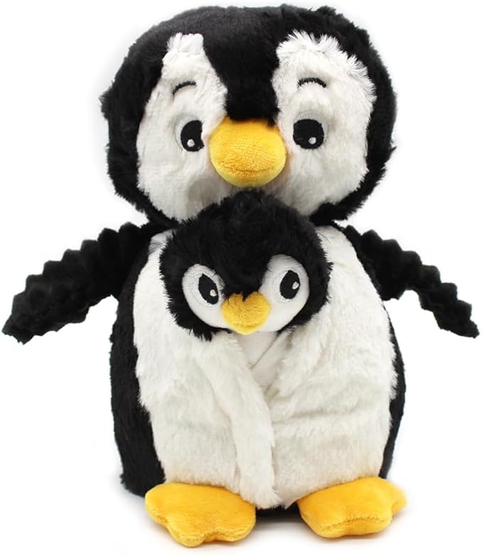 Les Déglingos Les Ptipotos by Glissou Le Penguin – Soft Soft Plush – Ideal Birth Gift – Black and White – 16 cm