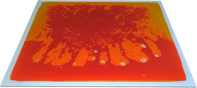 Art3d 1-Pack Liquid Fusion Floor Children Develop Mat Shapes, 11.8" x 11.8" Yellow-Red