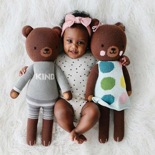 cuddle + kind Oliver The Bear Regular 20" Hand-Knit Doll – 1 Doll = 10 Meals, Fair Trade, Heirloom Quality, Handcrafted in Peru, 100% Cotton Yarn