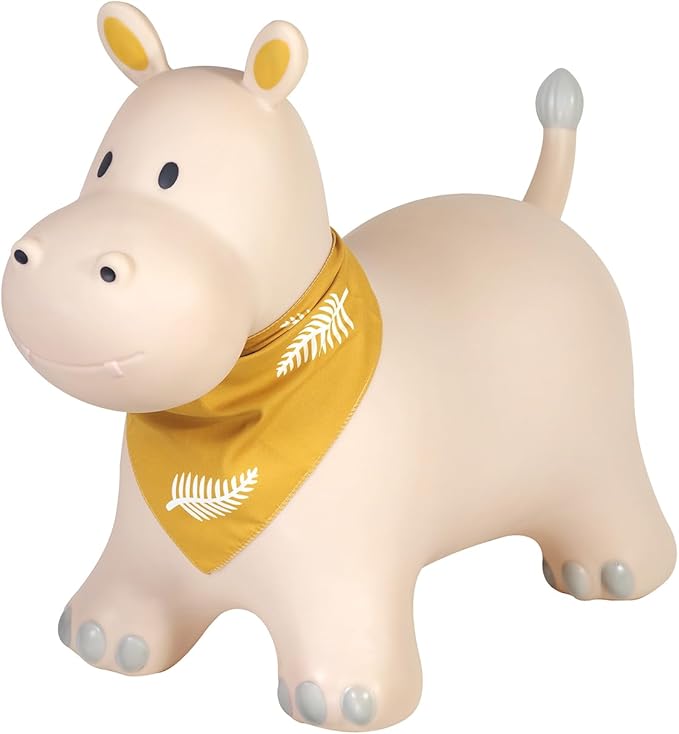 Kindsgut Bouncy Animal Hopper Hippo for Children, Designed in Germany, Playful and Modern Colors, air Pump Included, Indoors and Outdoors