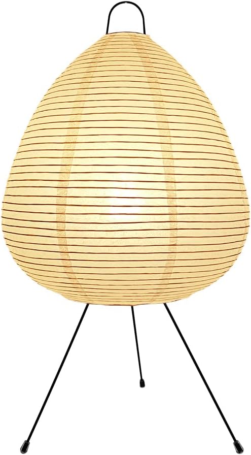 Bedside Table Lamp Paper and Chrome Standing Lamp Room Decoration Festival Lantern Light Nightstand Desk Lamp Bedroom Dresser Living Kids Room College Dorm Coffee (White, 19.7"x11"x11")
