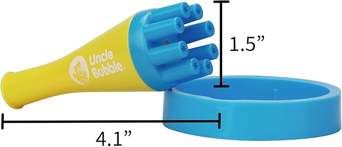 Uncle Bubble Mini Bubble Blower - Non Toxic Plastic Confetti Bubbler, Fun Summer Toys for Kids, Girls and Boys, Blow Thousands of Mini Bubbles in One Breath