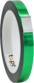 WOD MPFT2 Green Metalized Polyester Mylar Film Tape with Acrylic Adhesive, 1/2 inch x 72 yds. Vibrant Mirror Green Tape, Decor Tape for Detailing Accent Wall, Graphic Arts, Car and Boat Trim
