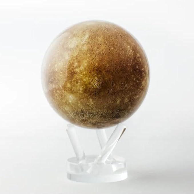 MOVA Mercury Globe 6” – Rotating Solar Planet Model with Realistic Surface Detail | No Wires or Batteries | Silent Motion Decor