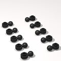 Classic Building Plate Bulk, Round 1x1 with Tow Ball with Shaped Hole 500 Piece, Compatible with Lego Parts and Pieces: (Color:Black)