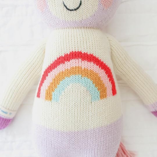 cuddle + kind Zoe The Unicorn Little 13" Hand-Knit Doll – 1 Doll = 10 Meals, Fair Trade, Heirloom Quality, Handcrafted in Peru, 100% Cotton Yarn