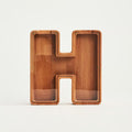 Personalized Wooden Piggy Bank – Custom Letter H Coin Bank in Beech Wood with Clear Acrylic Front, Engraved Name Option, Money Saving Box for Kids and Adults