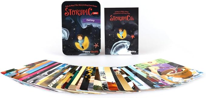 [Storypic] Storypic Lite, Storytelling Cards, Tool for Creating Enjoyable Stories, Versatility for Use, Story Literacy Cards, for All Ages, 3.46 x 4.96 inch (C : Fantasy)