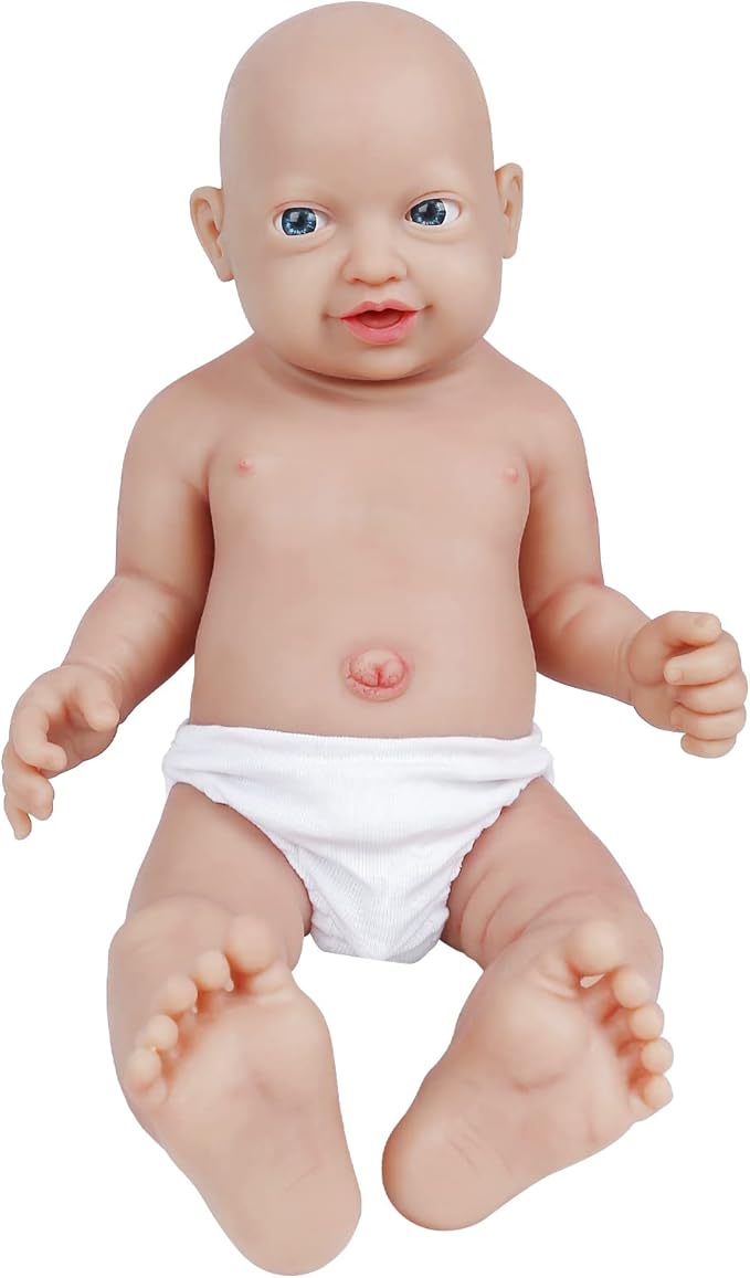 Vollence 14 inch Full Body Silicone Baby Dolls That Look Real, Not Vinyl, Soft Realistic Newborn Baby Dolls Birthday Gifts for Kids, Girl