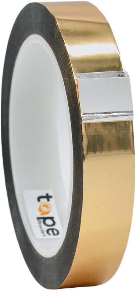WOD MPFT2 Gold Metalized Polyester Mylar Film Tape with Acrylic Adhesive, 3/4 inch x 72 yds. Vibrant Mirror Gold Tape, Decor Tape for Detailing Accent Wall, Graphic Arts, Car and Boat Trim