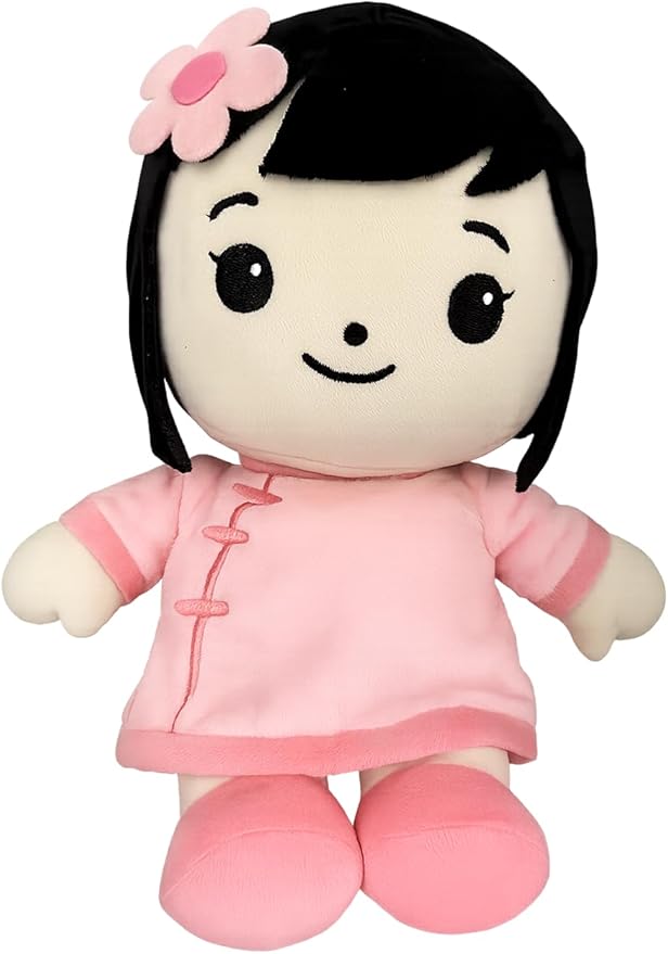 Asian Baby Doll – 12” Asian Plush Doll for Girls, Soft Cuddly Birthday Gift for Girls Ages 3+