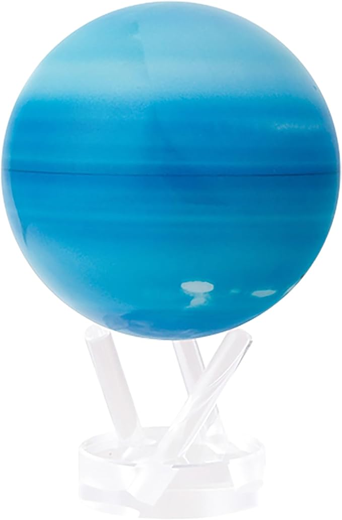 MOVA Uranus Globe 4.5” – Solar-Powered Rotating Planet Model | NASA-Inspired Blue Decor