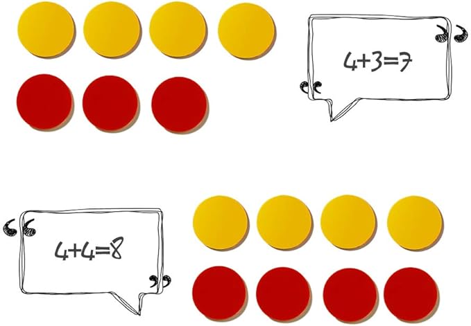 Plastic Two-Color Counter,Red/Yellow,Educational Equipment, Math Classroom Supplies, let Children Learn Mathematics Better(Pack of 200)