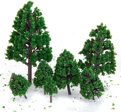 Mixed Model Trees, 29pcs, 1.5-6 inch(4-16 cm), Ho Scale Bushes, Diorama Supplies, Plastic Trees for Projects, Model Train Scenery with No Bases