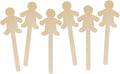 Hygloss Natural Wood Popsicle Sticks - Craft Stick - Great for Arts and Crafts - People Shape - 6.25 Inches High - 25 Pcs
