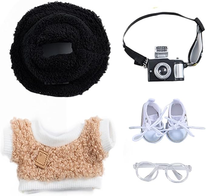 17cm Doll Clothes Set & Outfit Set for 17cm Dolls - Premium Fashion Dresses with Accessories, Luxury Chic Doll Clothing & Style Bundle,Just Clothes (Style 4)