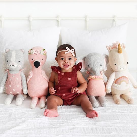 cuddle + kind Zara The Unicorn Little 13" Hand-Knit Doll – 1 Doll = 10 Meals, Fair Trade, Heirloom Quality, Handcrafted in Peru, 100% Cotton Yarn