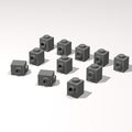 Classic Building Brick Bulk, 1x1 with Stud on Side 120 Piece, Compatible with Lego Parts and Pieces: (Color:Dark Gray)