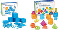 Learning Resources Plastic Base Ten Class Set & View-Thru Geometric Solids - 600 Pieces, Ages 6-11, Math Teacher Supplies