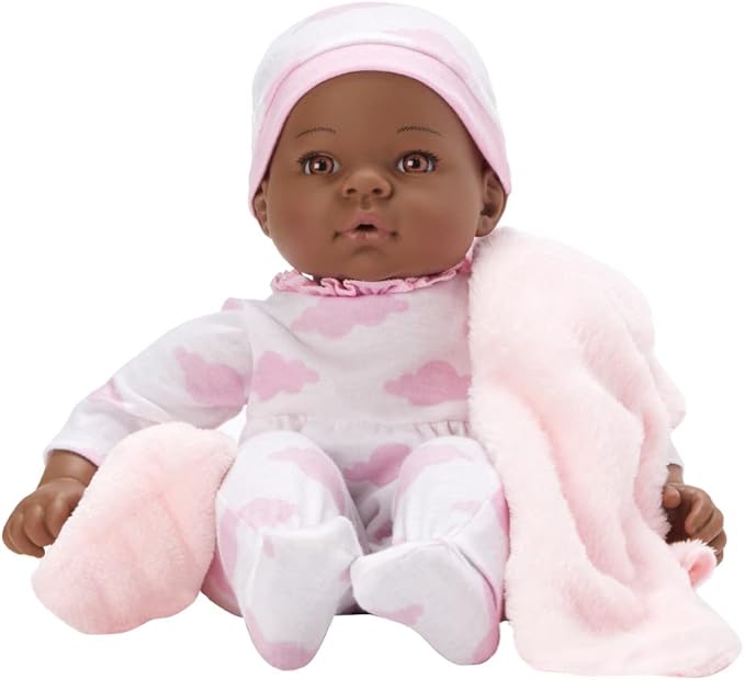 Madame Alexander 16-Inch Lee Middleton Newborn Baby Doll, Pink Cloud, Dark Skin Tone