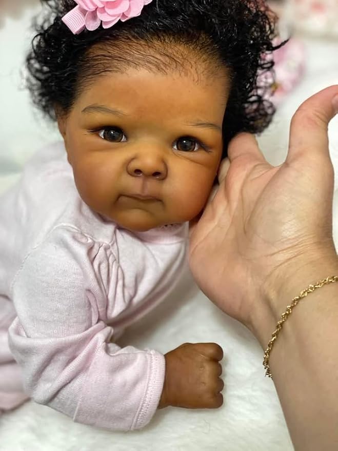 Reborn Baby Dolls Black Girls 18inch Silicone Babies Lifelike Newborn Toddler Open Eyes Realistic boy That Look Real
