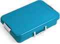 Madzee Plastic Activity Tray with lid for Slime, Beads, Sand and Sensory Toys – 15 Inches (Teal)