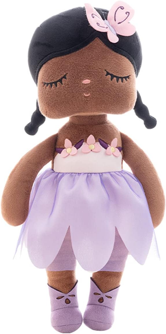 MeToo Princess Doll - Soft Plush Angela Doll, Cute Flower Fairy, Non-Toxic PP Cotton, Violet
