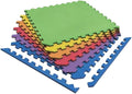 Norsk Dual-Sided Reversible 1/2" Foam Exercise Mats for Home Gym - Interlocking EVA Foam Tiles