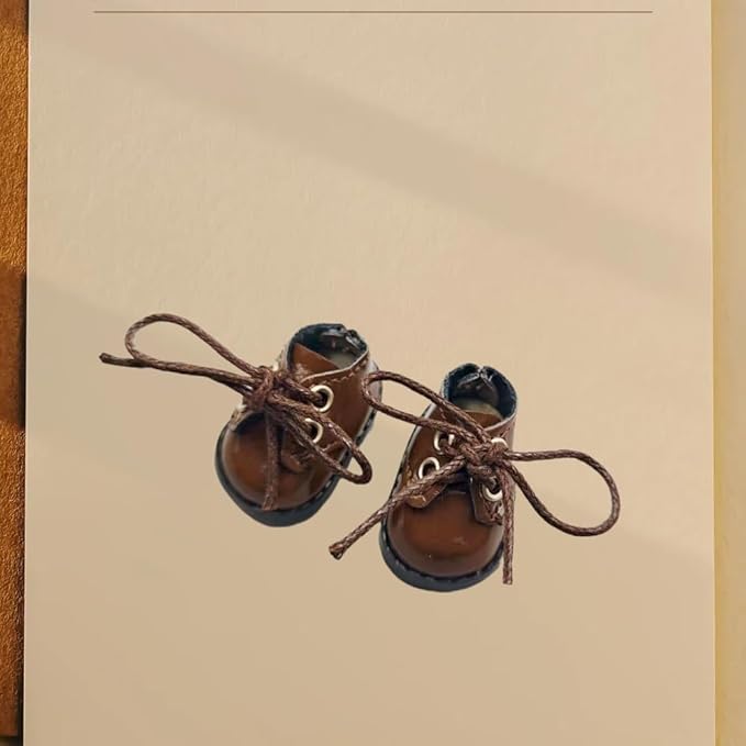 17cm Doll Clothes - 6 Set for 6.7 inches Doll Outfit，Clothing for Dolls Accessories.Cute Clothes for Dress up (dollleather-Brown)