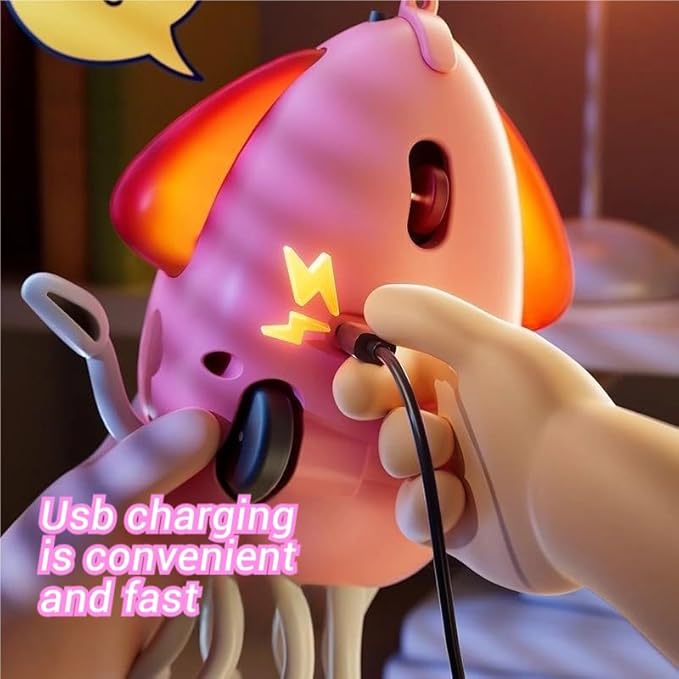 Electric Dancing Octopus Baby Toy, Automatic Evasion Octopus Toy with Led Light and Music, Interactive Entertainment for Baby Sensory Development Birthday Gifts(Yellow)