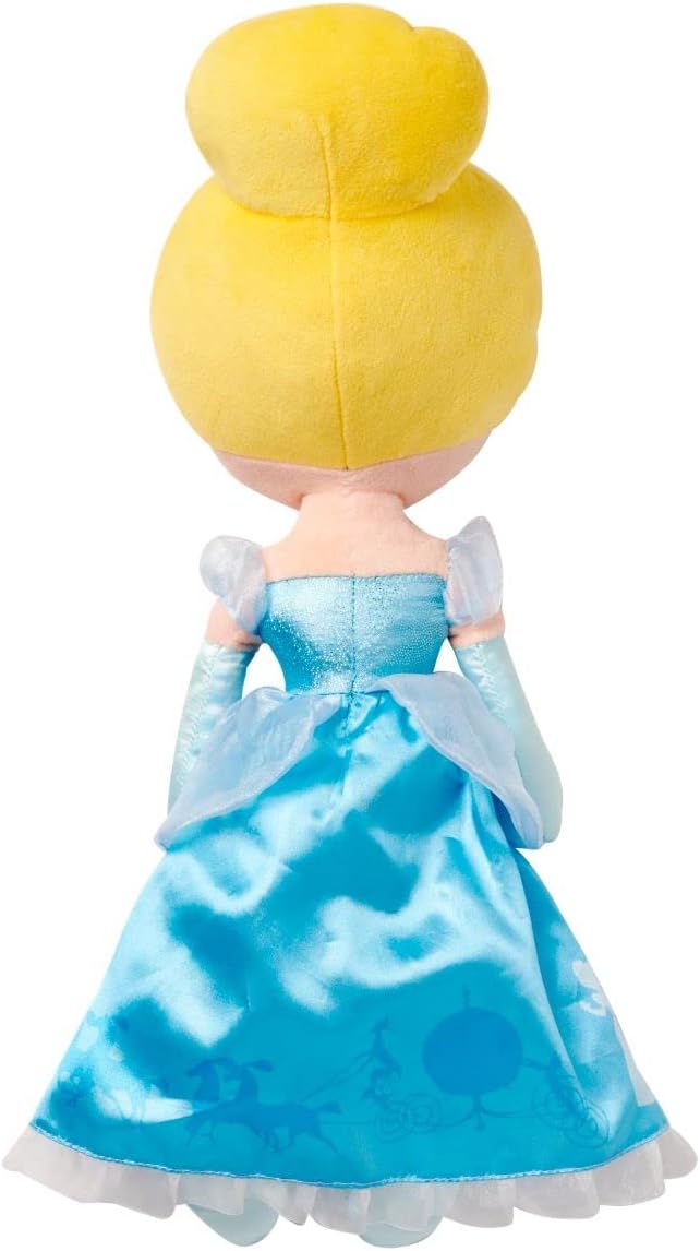 DISNEY STORE Official Princess Plush Doll, Cinderella, Medium 14 Inches, Soft Plushy with Embroidered Features, Princess Toys for Girls, Disney Dolls, Stuffed Animals for Girls