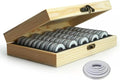 50pcs Coins Capsules for 18/21/25/27/30mm Coins w/Wood Display Storage Box Case