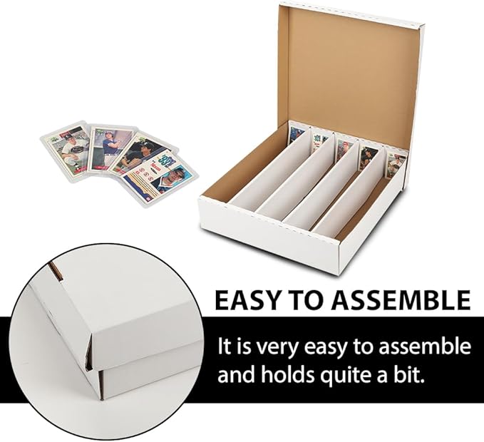 GRAND ORANGE 5000 Count Card Storage Box Full Lid Trading and Gaming Card Storage Box Sports Card Storage Boxe for Pokemon MTG Card Holders Collector Box Card Box Organizer