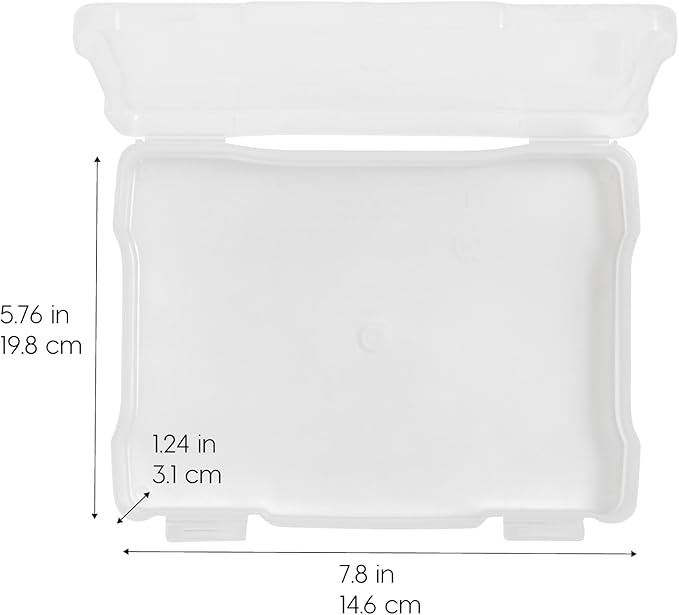 IRIS USA 5" x 7" Photo Storage Box Craft Keeper Cases, 10-Pack, Organization Task Holders for Pictures, Tasks, Scrapbooking, Stationery Storage, Stickers & Art Supplies, Clear