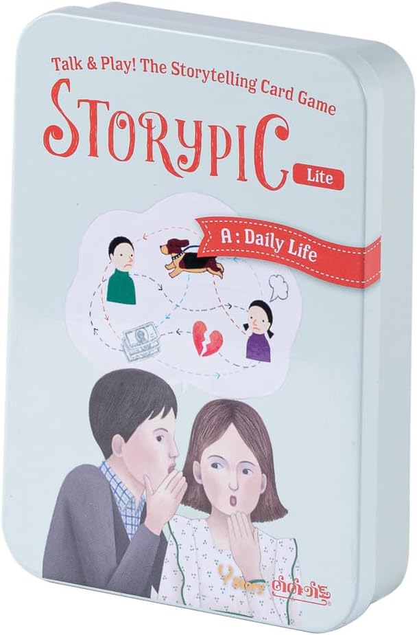 [Storypic] Storypic Lite, Storytelling Cards, Tool for Creating Enjoyable Stories, Versatility for Use, Story Literacy Cards, for All Ages, 3.46 x 4.96 inch (A : Daily Life)