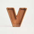 Personalized Wooden Piggy Bank – Custom Letter V Coin Bank in Beech Wood with Clear Acrylic Front, Engraved Name Option, Money Saving Box for Kids and Adults